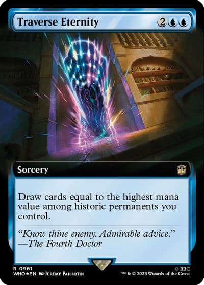 Traverse Eternity Extended Art Surge Foil Universes Beyond: Doctor Who Magic card