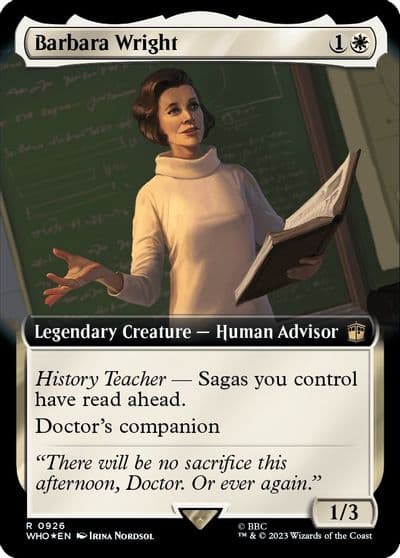 Barbara Wright Extended Art Surge Foil Universes Beyond: Doctor Who Magic card