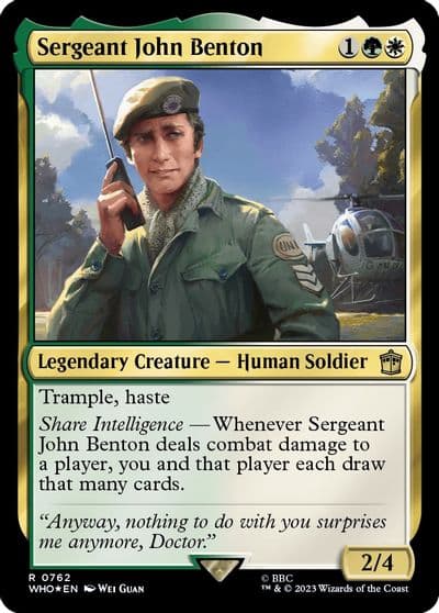 Sergeant John Benton Surge Foil Universes Beyond: Doctor Who Magic card
