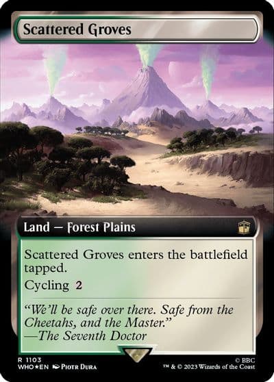 Scattered Groves Extended Art Surge Foil Universes Beyond: Doctor Who Magic card