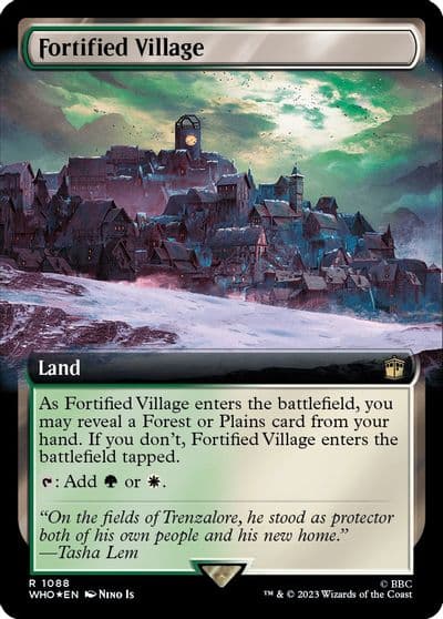 Fortified Village Extended Art Surge Foil Universes Beyond: Doctor Who Magic card