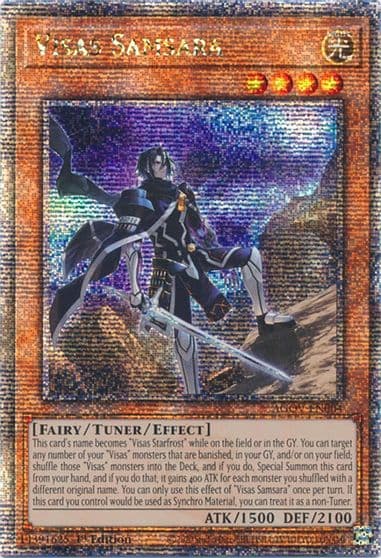 Visas Samsara Quarter Century Secret Rare Age of Overlord Yu-Gi-Oh! card