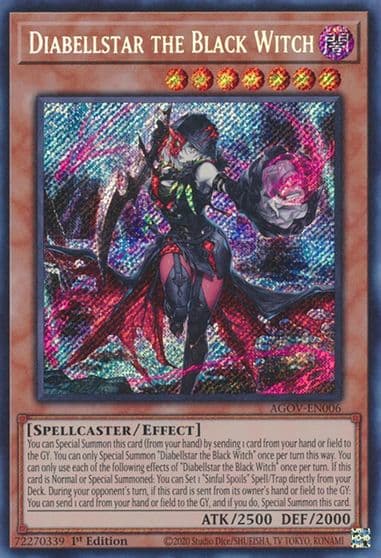 Diabellstar the Black Witch Age of Overlord Yu-Gi-Oh! card