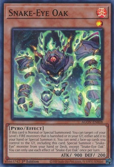 Snake Eye Oak Age of Overlord Yu-Gi-Oh! card