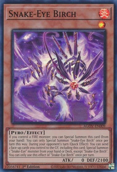 Snake Eye Birch Age of Overlord Yu-Gi-Oh! card
