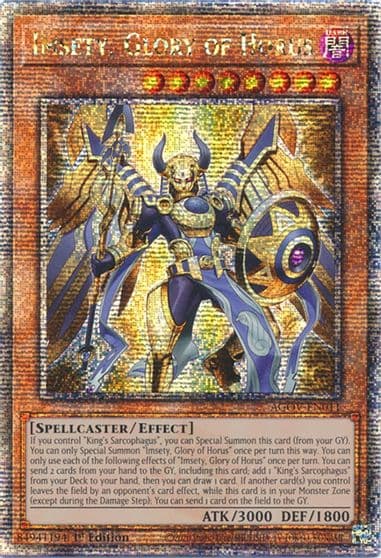 Imsety Glory of Horus Quarter Century Secret Rare Age of Overlord Yu-Gi-Oh! card