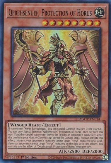 Qebehsenuef Protection of Horus Age of Overlord Yu-Gi-Oh! card