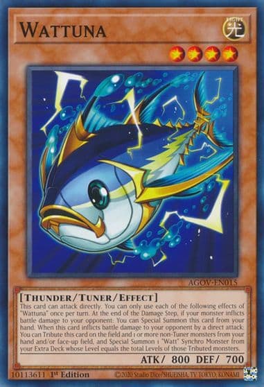 Wattuna Age of Overlord Yu-Gi-Oh! card
