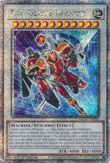 TG Glaive Blaster Quarter Century Secret Rare Age of Overlord Yu-Gi-Oh! card