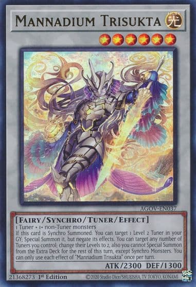 Mannadium Trisukta Age of Overlord Yu-Gi-Oh! card