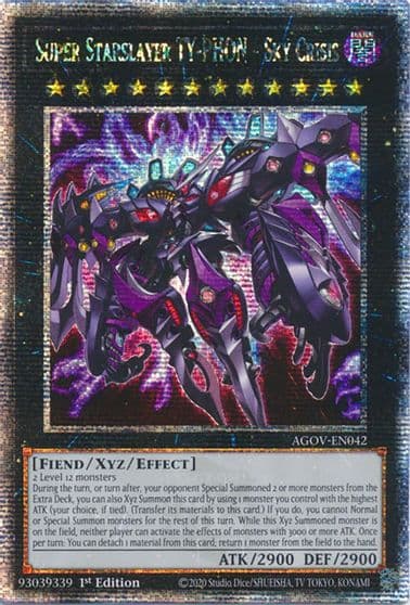 Super Starslayer TY PHON Sky Crisis Quarter Century Secret Rare Age of Overlord Yu-Gi-Oh! card