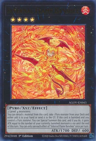 Infernal Flame Banshee Age of Overlord Yu-Gi-Oh! card