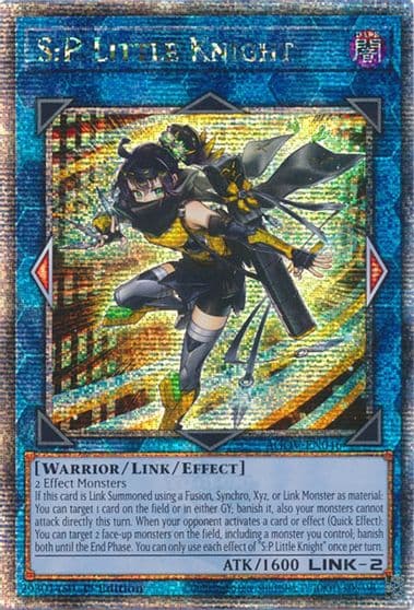 SP Little Knight Quarter Century Secret Rare Age of Overlord Yu-Gi-Oh! card