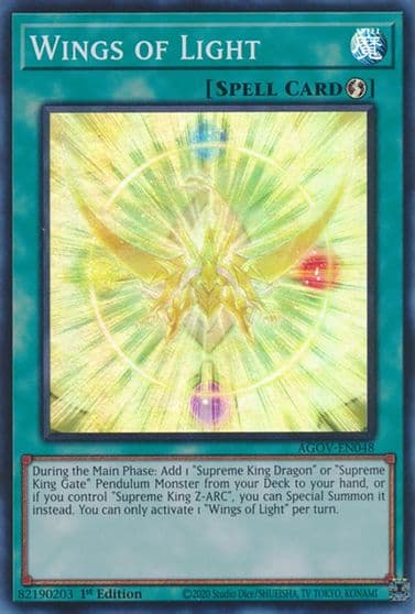 Wings of Light Age of Overlord Yu-Gi-Oh! card