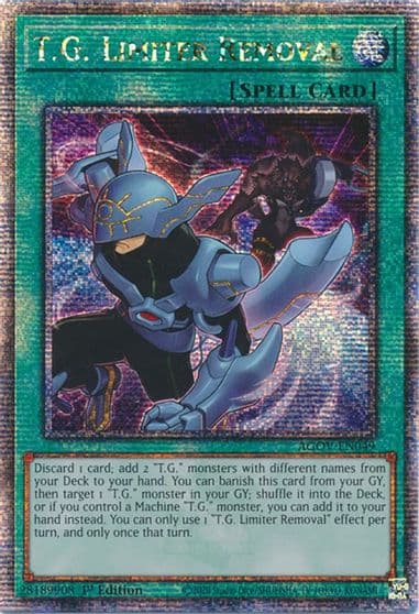TG Limiter Removal Quarter Century Secret Rare Age of Overlord Yu-Gi-Oh! card