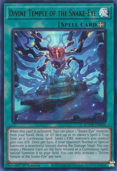 Divine Temple of the Snake Eye Age of Overlord Yu-Gi-Oh! card