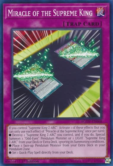 Miracle of the Supreme King Age of Overlord Yu-Gi-Oh! card