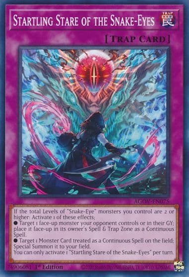 Startling Stare of the Snake Eyes Age of Overlord Yu-Gi-Oh! card