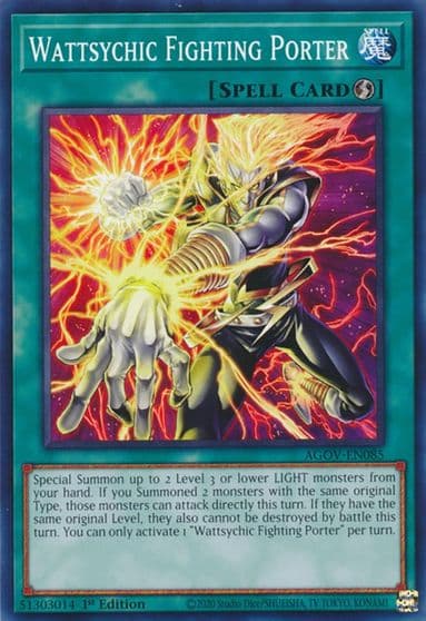 Wattsychic Fighting Porter Age of Overlord Yu-Gi-Oh! card