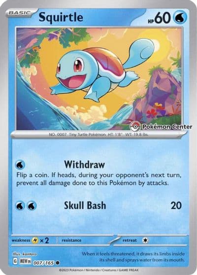 Squirtle (Pokemon Center Exclusive) Miscellaneous Cards & Products Pokemon card