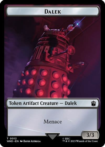 Dalek Dinosaur Double Sided Token Universes Beyond: Doctor Who Magic card