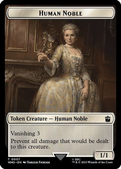 Human Noble Cyberman Double Sided Token Universes Beyond: Doctor Who Magic card