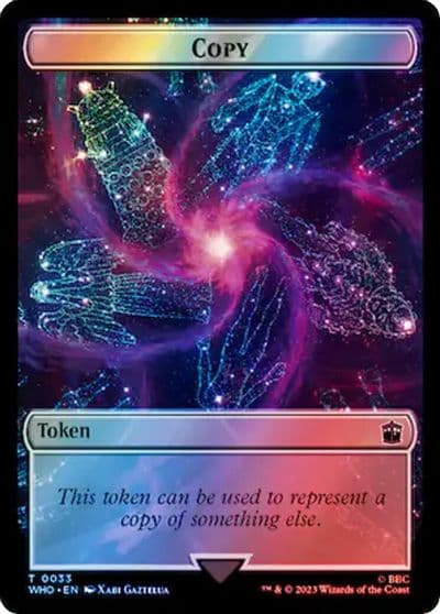 Copy Alien Warrior Double Sided Token Surge Foil Universes Beyond: Doctor Who Magic card