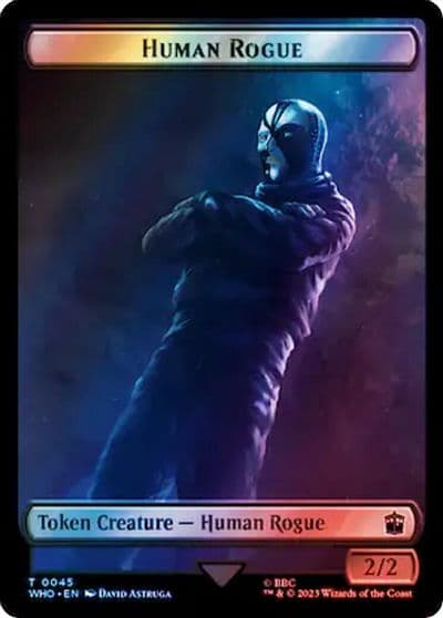 Human Rogue Cyberman Double Sided Token Surge Foil Universes Beyond: Doctor Who Magic card