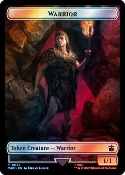Warrior Food 0058 Double Sided Token Surge Foil Universes Beyond: Doctor Who Magic card