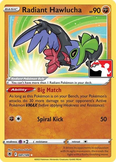 Radiant Hawlucha Prize Pack Series Cards Pokemon card