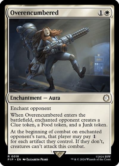 Overencumbered Universes Beyond: Fallout Magic card