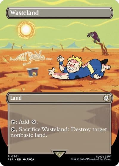 Wasteland Borderless Universes Beyond: Fallout Magic card
