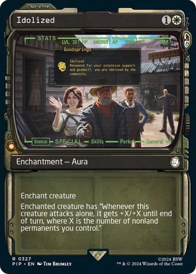 Idolized Showcase Universes Beyond: Fallout Magic card