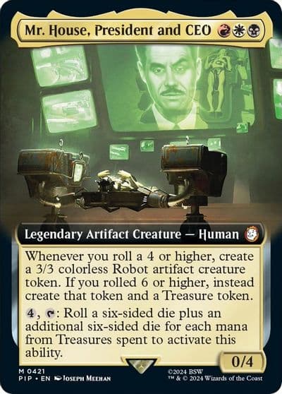 Mr House President and CEO Extended Art Universes Beyond: Fallout Magic card