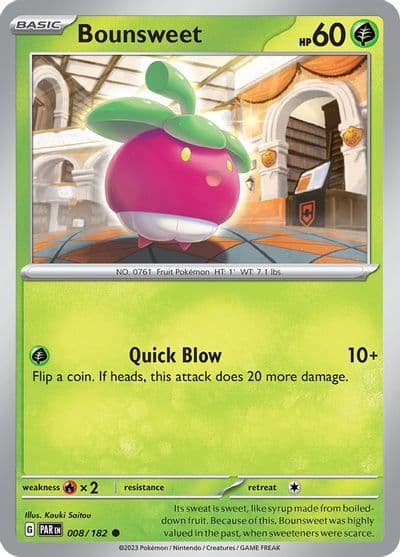 Bounsweet SV04: Paradox Rift Pokemon card
