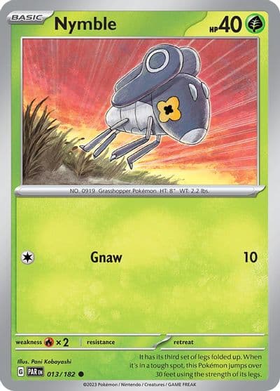 Nymble SV04: Paradox Rift Pokemon card