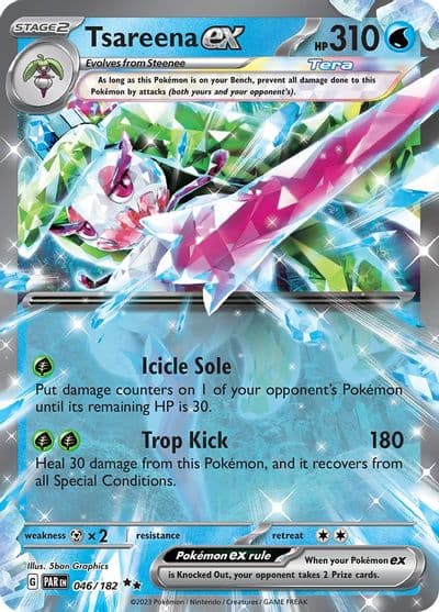 Tsareena ex SV04: Paradox Rift Pokemon card