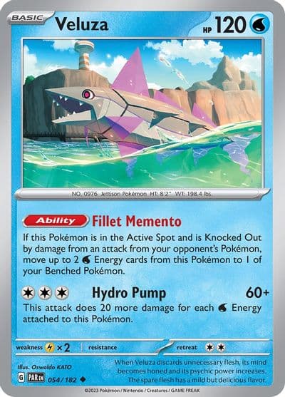 Veluza SV04: Paradox Rift Pokemon card