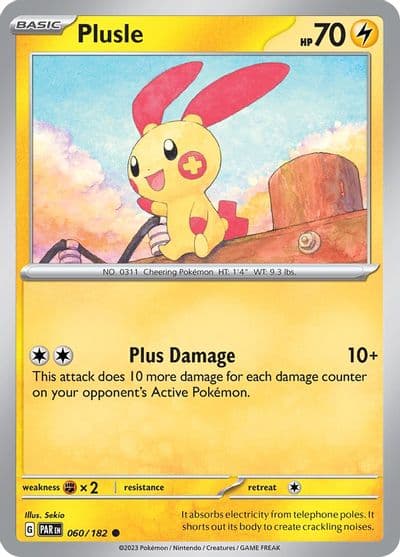 Plusle SV04: Paradox Rift Pokemon card