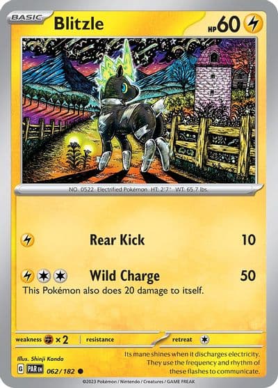 Blitzle SV04: Paradox Rift Pokemon card