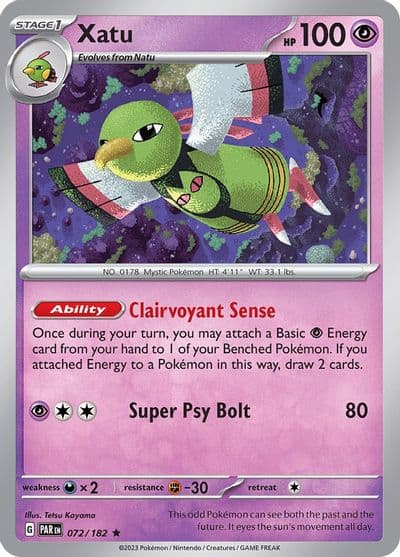 Xatu SV04: Paradox Rift Pokemon card