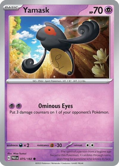 Yamask SV04: Paradox Rift Pokemon card