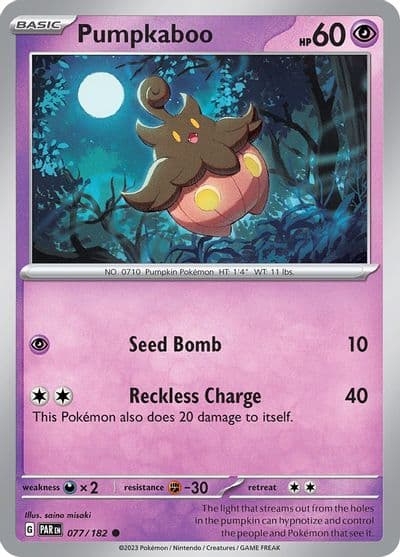 Pumpkaboo SV04: Paradox Rift Pokemon card