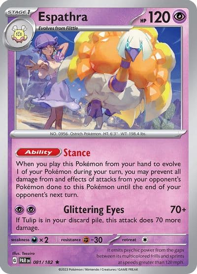 Espathra SV04: Paradox Rift Pokemon card