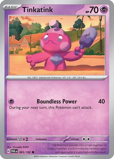 Tinkatink SV04: Paradox Rift Pokemon card