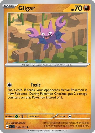 Gligar SV04: Paradox Rift Pokemon card