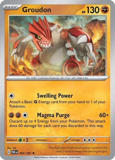 Groudon SV04: Paradox Rift Pokemon card