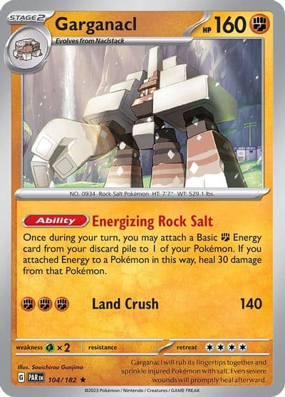 Garganacl SV04: Paradox Rift Pokemon card
