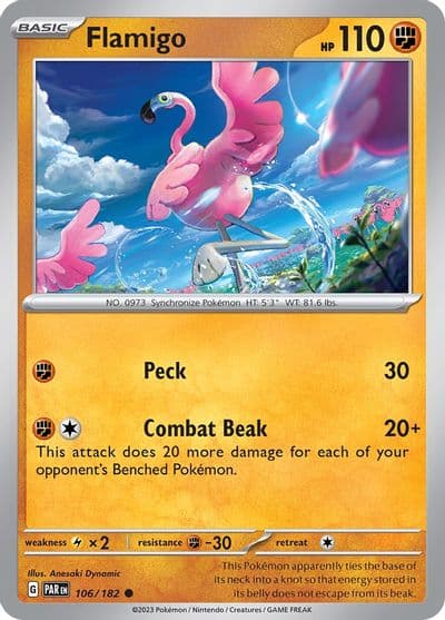 Flamigo SV04: Paradox Rift Pokemon card