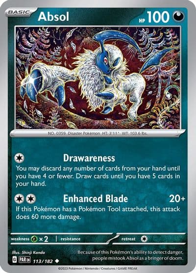 Absol SV04: Paradox Rift Pokemon card